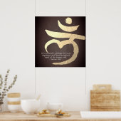 Yoga Studio Instructor Root Chakra Mantra LAM Sign Poster (Keuken)