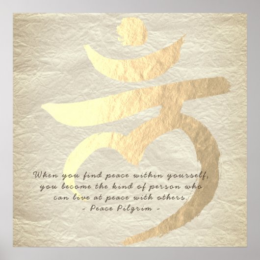 Yoga Studio Instructor Root Chakra Mantra LAM Sign Poster (Voorkant)