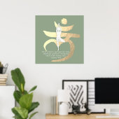 Yoga Studio Instructor Root Chakra Mantra LAM Sign Poster (Thuiskantoor)