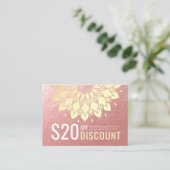 YOGA Studio Korting Coupon Loyalty Gold Mandala (Staand voorkant)