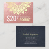 YOGA Studio Korting Coupon Loyalty Gold Mandala (Voorkant / Achterkant)