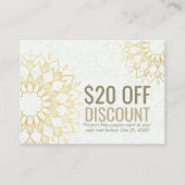 YOGA Studio Korting Coupon Loyalty Gold Mandala (Voorkant)