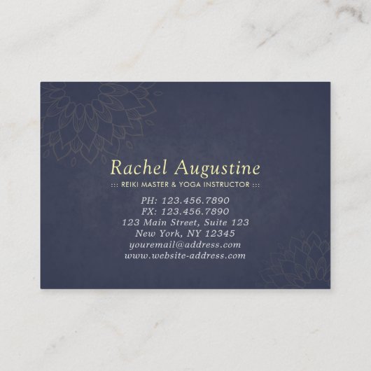 YOGA Studio Korting Coupon Loyalty Gold Mandala (Achterkant)