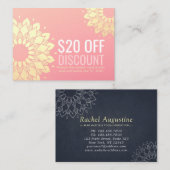 YOGA Studio Korting Coupon Loyalty Gold Mandala (Voorkant / Achterkant)