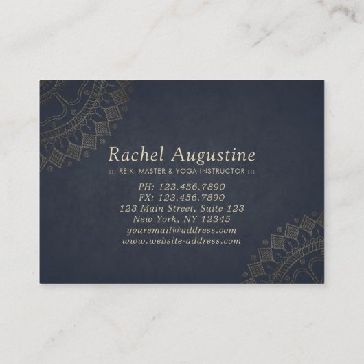 YOGA Studio Korting Coupon Loyalty Gold Mandala (Achterkant)