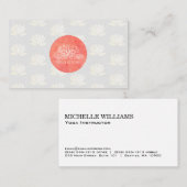 Yoga Studio Logo | Lotus Flower Pattern Visitekaartje (Voorkant / Achterkant)