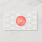 Yoga Studio Logo | Lotus Flower Pattern Visitekaartje (Voorkant)