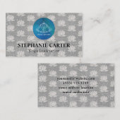 Yoga Studio Logo | Lotus Flower Pattern Visitekaartje (Voorkant / Achterkant)