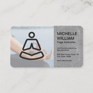 Yoga Studio Logo   Vrouw Mediterend Visitekaartje