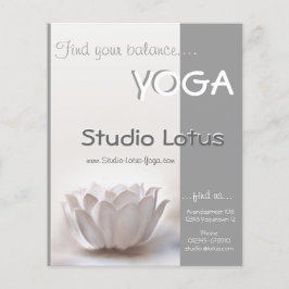 Yoga studio lotus merchandising flyer