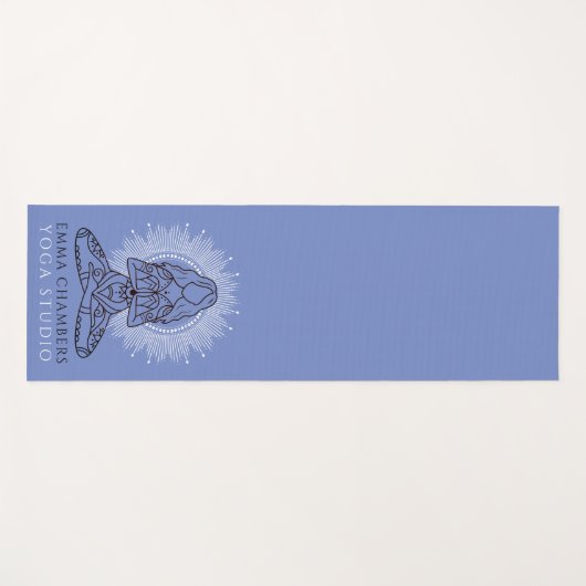 Yoga Studio Lotus Pose Blue Yogamat (Voorkant (horizontaal))