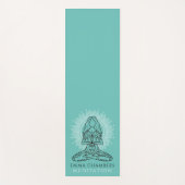 Yoga Studio Lotus Pose Turquoise Yoga Mat (Voorkant)