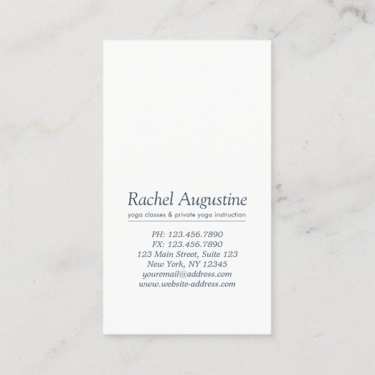 Yoga Studio Loyalty Class Pass Tree Pose OM-symboo (Achterkant)