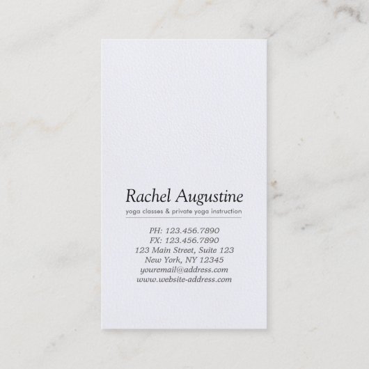 Yoga Studio Loyalty Class Pass Tree Pose OM-symboo (Achterkant)