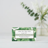 Yoga Studio Loyalty Kaart Tropical Palms Visitekaartje (Staand voorkant)