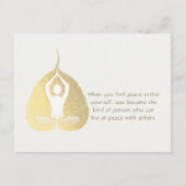 Yoga Studio Mediation Instructor citeert Bodhi Lea Briefkaart (Voorkant)