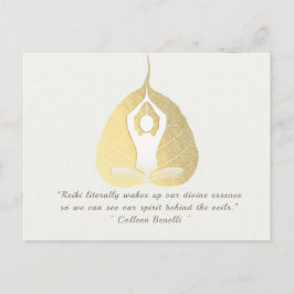 Yoga Studio Mediation Instructor citeert Bodhi Lea Briefkaart
