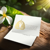 Yoga Studio Mediation Instructor citeert Bodhi Lea Briefkaart