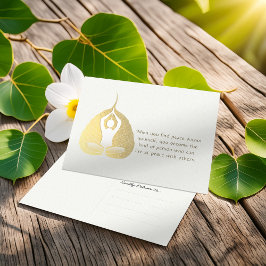 Yoga Studio Mediation Instructor citeert Bodhi Lea Briefkaart
