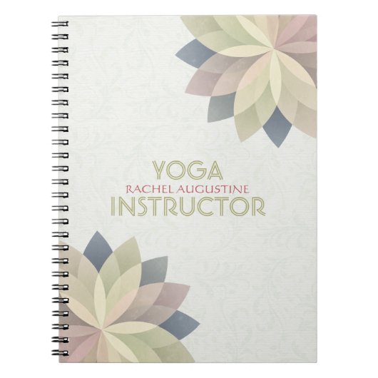YOGA Studio Meditatie Instructeur Kleurrijke Manda Notitieboek (Voorkant)