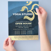 Yoga Studio Meditatie Instructeur Om Open Huis Fl Flyer (Hand)
