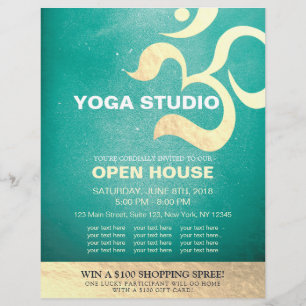 Yoga Studio Meditatie-instructeur Om Open Huis Flyer