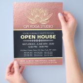 YOGA Studio Meditatie Instructeur Open Huis Lotus Flyer (Hand)