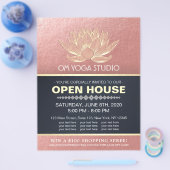 YOGA Studio Meditatie Instructeur Open Huis Lotus Flyer (Enkel)