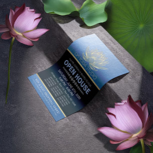 YOGA Studio Meditatie Instructeur Open Huis Lotus Flyer