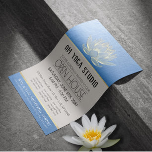 YOGA Studio Meditatie-instructeur Open Huis Lotus Flyer