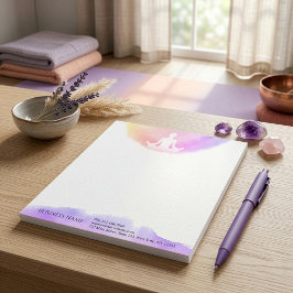 Yoga Studio Meditatie Instructeur Sukhasana Pose Notitieblok