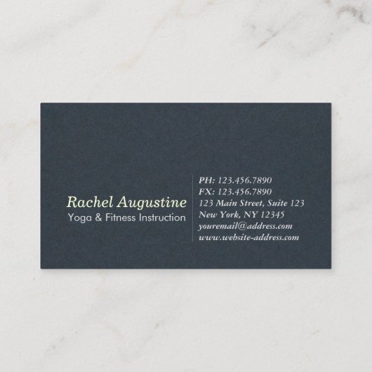 Yoga Studio Meditation Instructeur 5 Klasse Even p Klantenkaartje (Achterkant)