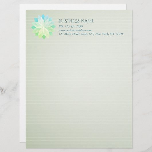 YOGA Studio Meditation Instructeur Colorful Mandal Briefhoofd (Voorkant / Achterkant)