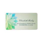 YOGA Studio Meditation Instructeur Colorful Mandal Etiket (Voorkant)