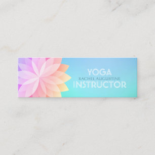 YOGA Studio Meditation Instructeur Colorful Mandal Mini Visitekaartje