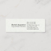 YOGA Studio Meditation Instructeur Colorful Mandal Mini Visitekaartje (Achterkant)