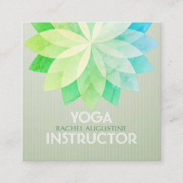 YOGA Studio Meditation Instructeur Colorful Mandal Vierkante Visitekaartje
