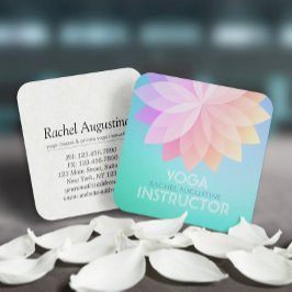 YOGA Studio Meditation Instructeur Colorful Mandal Vierkante Visitekaartje