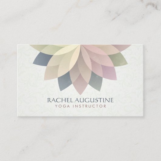 YOGA Studio Meditation Instructeur Colorful Mandal Visitekaartje (Voorkant)