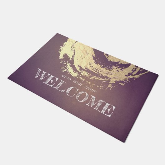 Yoga Studio Meditation Instructeur Welkomstteken Z Deurmat (Schuin)