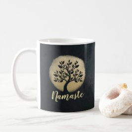 Yoga Studio Meditation Instructor Black Gold Tree Koffiemok