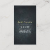 Yoga Studio Meditation Instructor Black Gold Tree Visitekaartje (Achterkant)