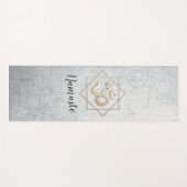 Yoga Studio Meditation Instructor Gold OM-symbool Yogamat (Voorkant (horizontaal))