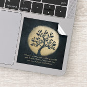 Yoga Studio Meditation Instructor Gold Tree-offert Sticker