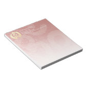 Yoga Studio Meditation Instructor Gold ZEN OM Sign Notitieblok (Schuin)
