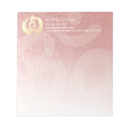 Yoga Studio Meditation Instructor Gold ZEN OM Sign Notitieblok