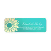 Yoga Studio Meditation Instructor Golden Mandala Etiket (Voorkant)