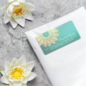 Yoga Studio Meditation Instructor Golden Mandala Etiket