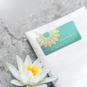 Yoga Studio Meditation Instructor Golden Mandala Etiket