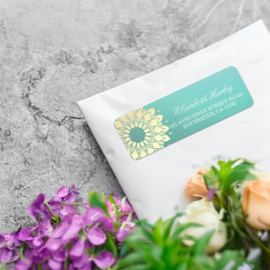 Yoga Studio Meditation Instructor Golden Mandala Etiket